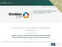 Tablet Screenshot of enviance.com